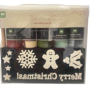 Making Memories Holiday Foam Stamp and Paint Kit Scrapbooking